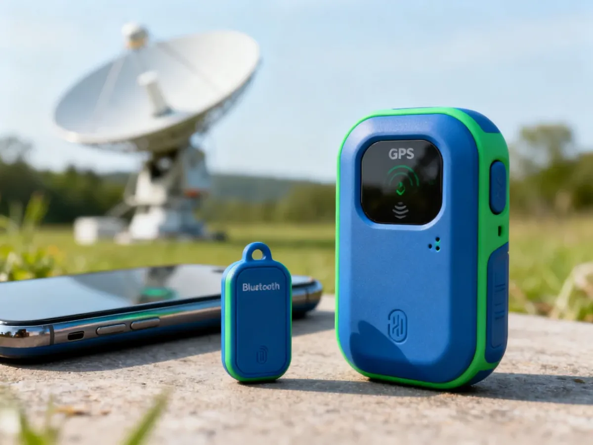 Porównanie małego trackera Bluetooth z lokalizatorem GPS